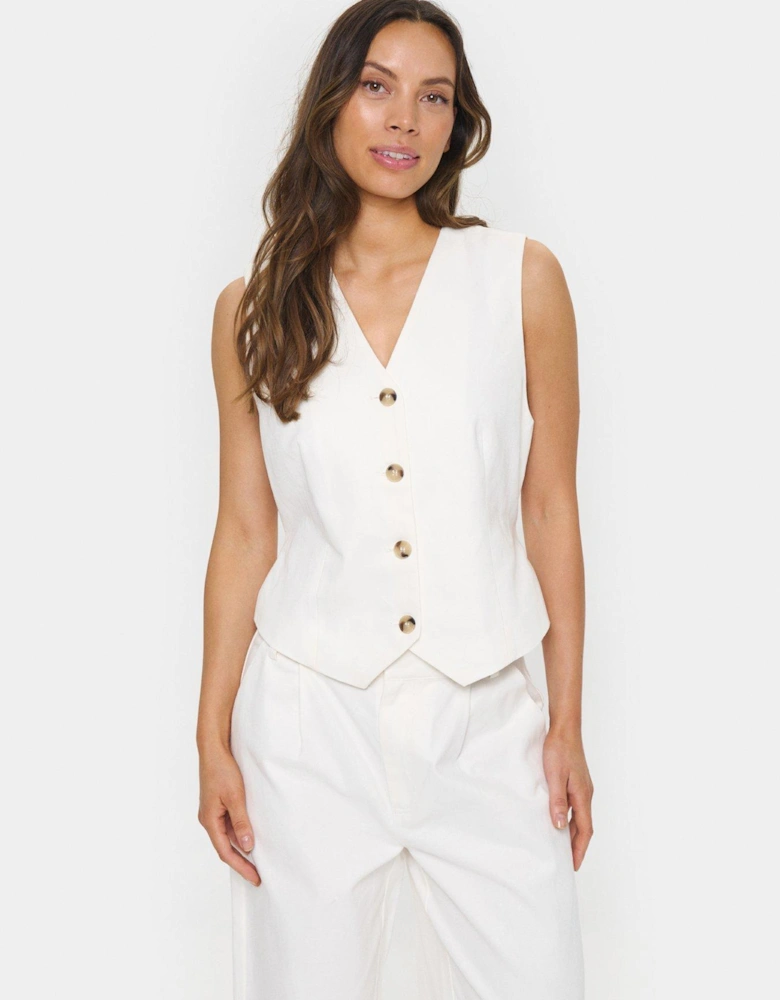 Jaclyn Waistcoat - White