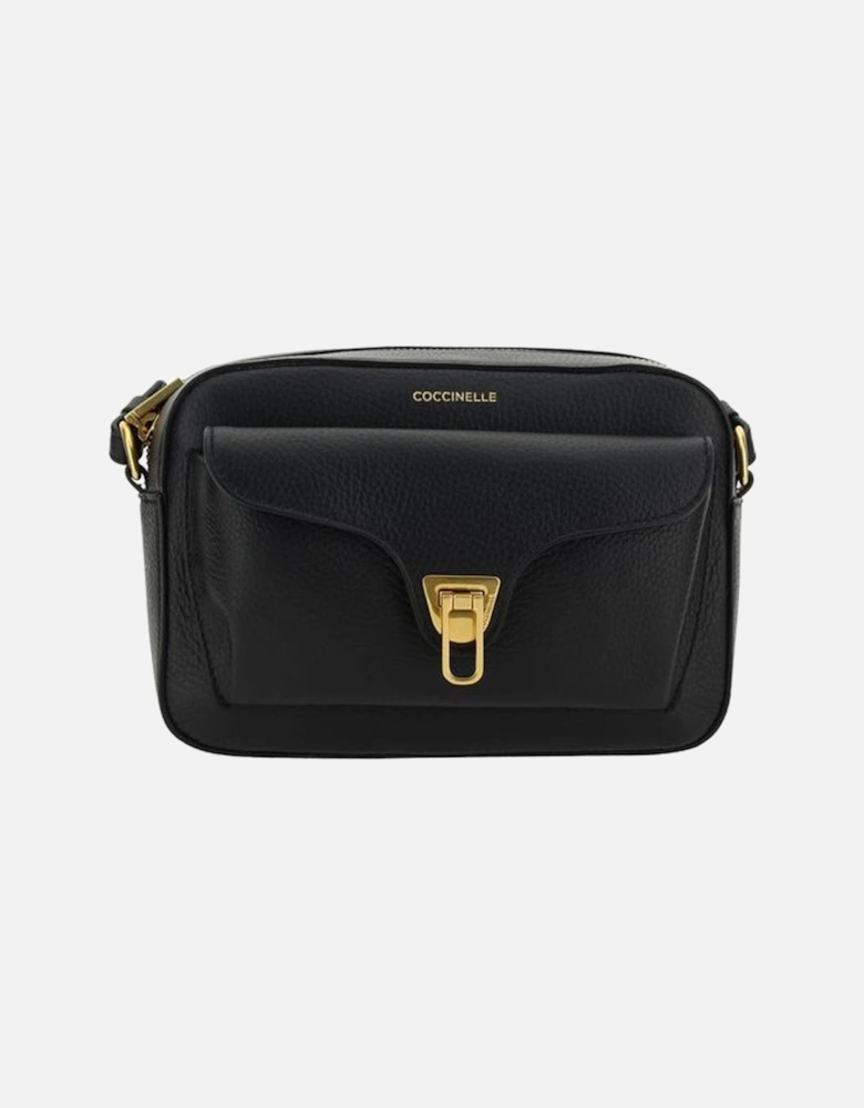 Calfskin Soft Shoulder Bag with Monogram and Gold Hardware Women -