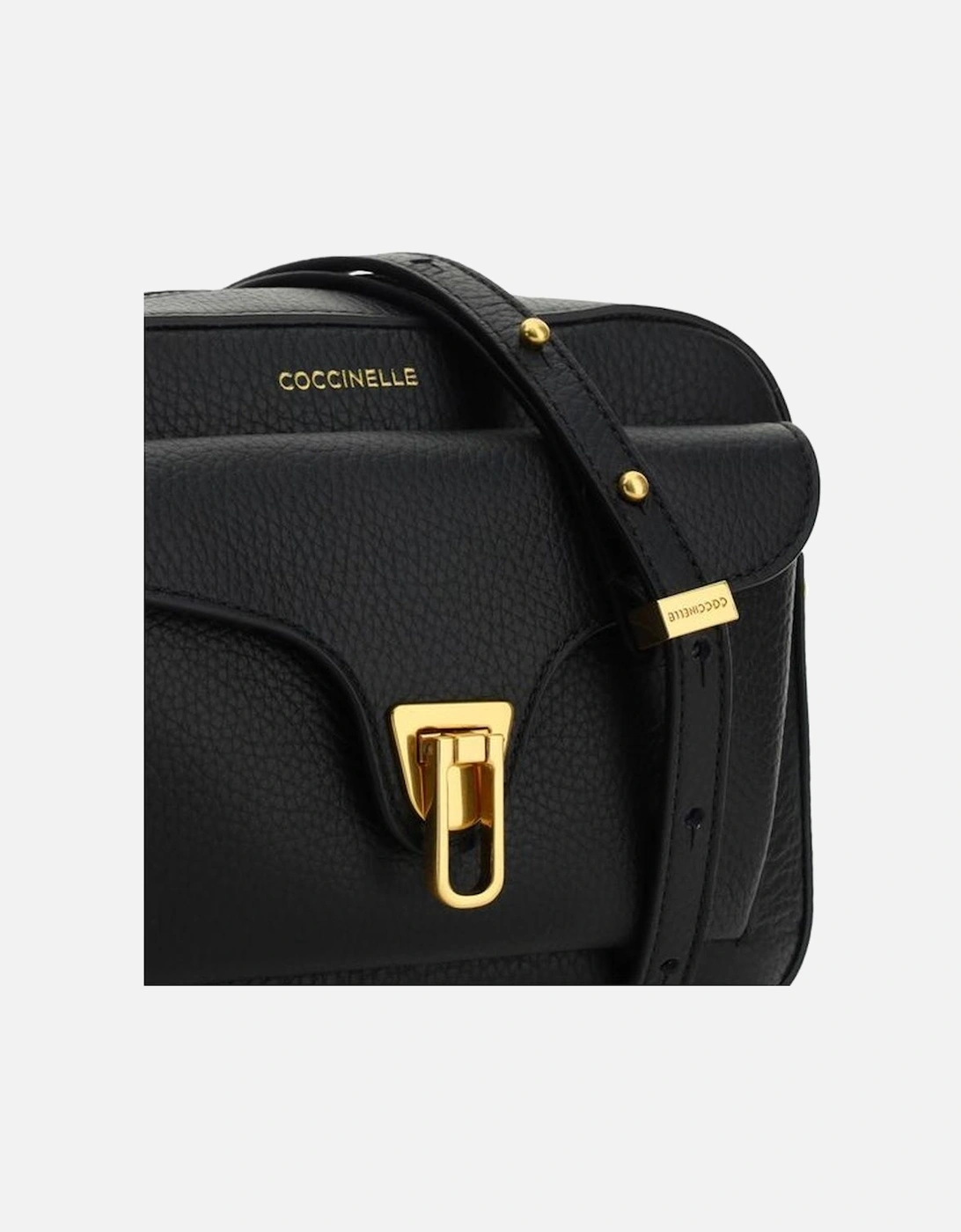 Calfskin Soft Shoulder Bag with Monogram and Gold Hardware Women -