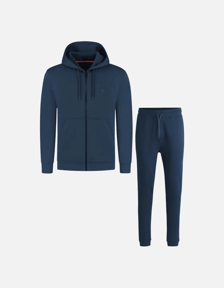 Zetalky Zip Up Hooded Dark Blue Tracksuit
