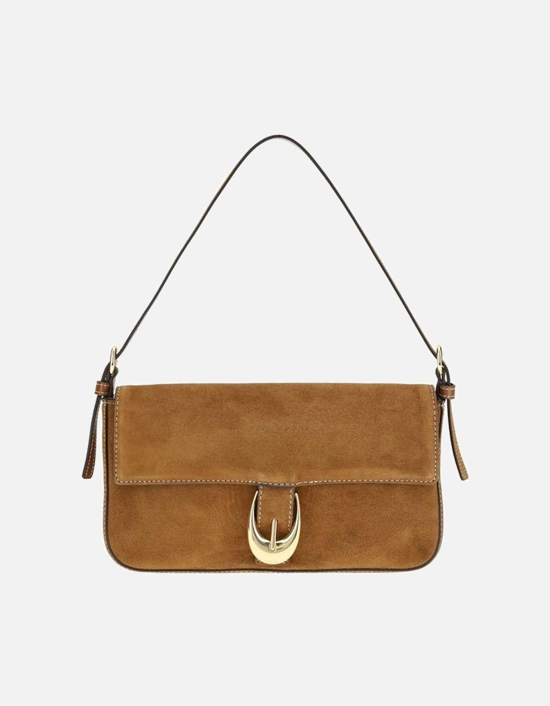 Suede Leather Harlow Shoulder Bag with Magnetic Flap Closure Women -, 5 of 4