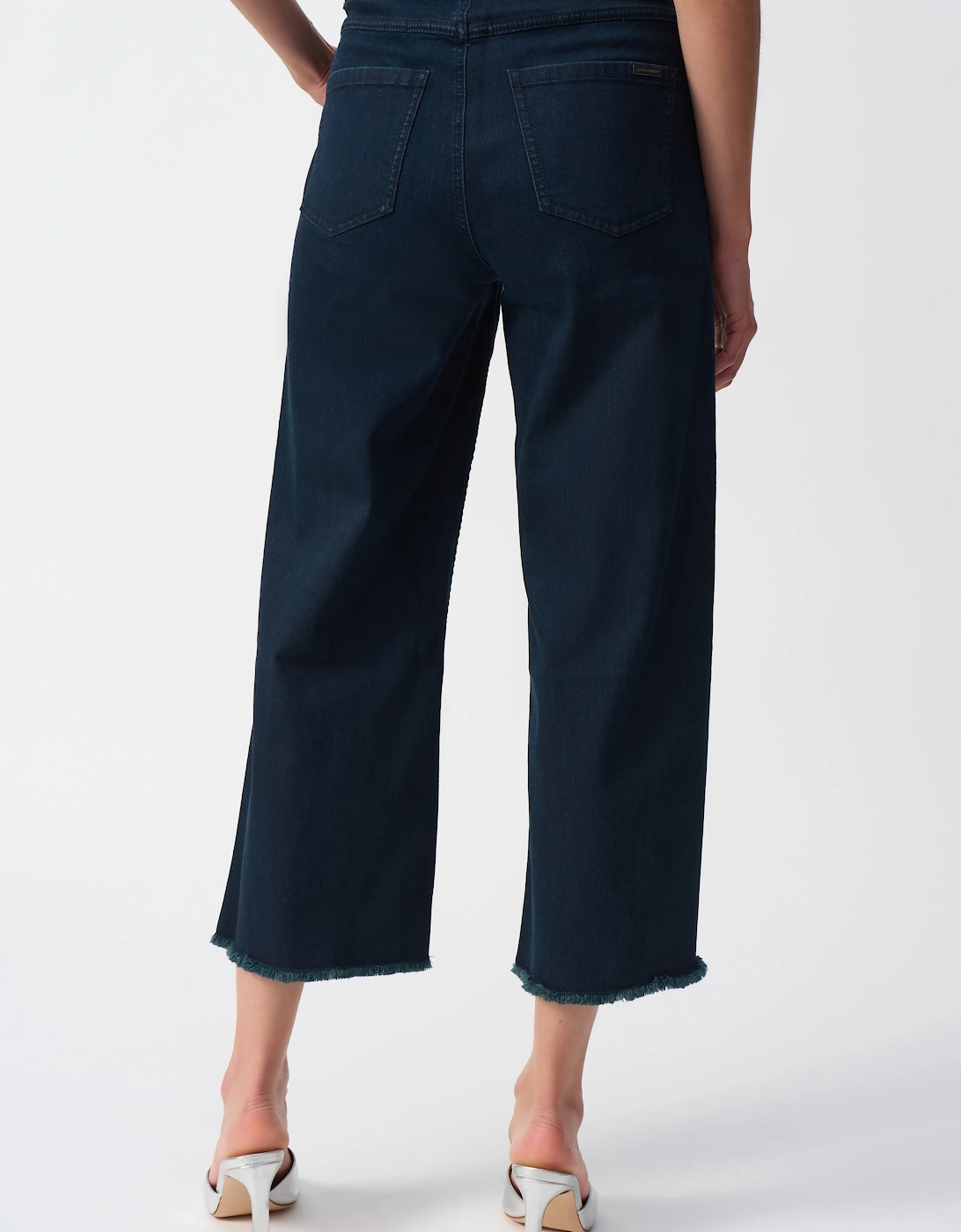 Culotte jeans with embellished front seam