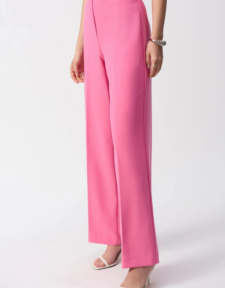 Luxe twill pull on wide leg pants