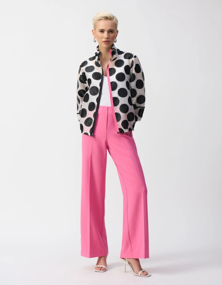 Luxe twill pull on wide leg pants