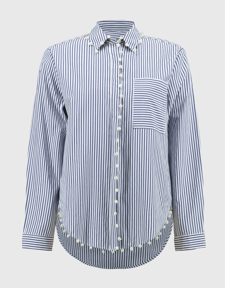 Striped stretch cotton shirt