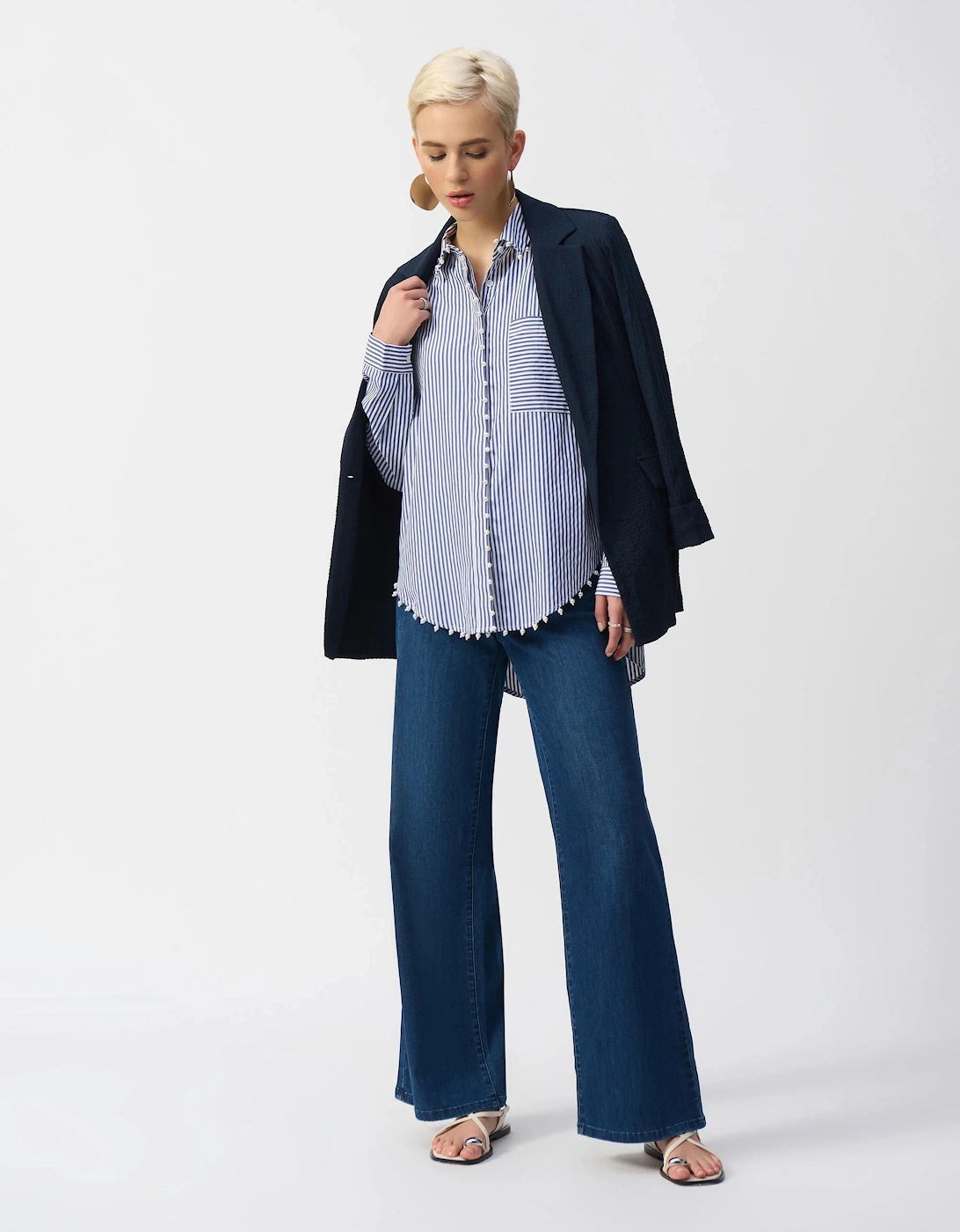 Striped stretch cotton shirt