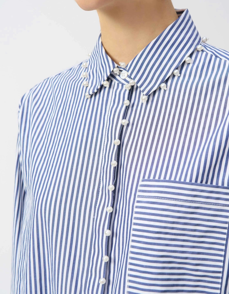 Striped stretch cotton shirt