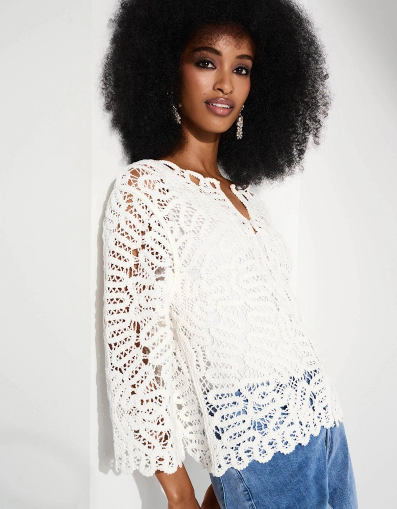 Crochet sweater knit cover up