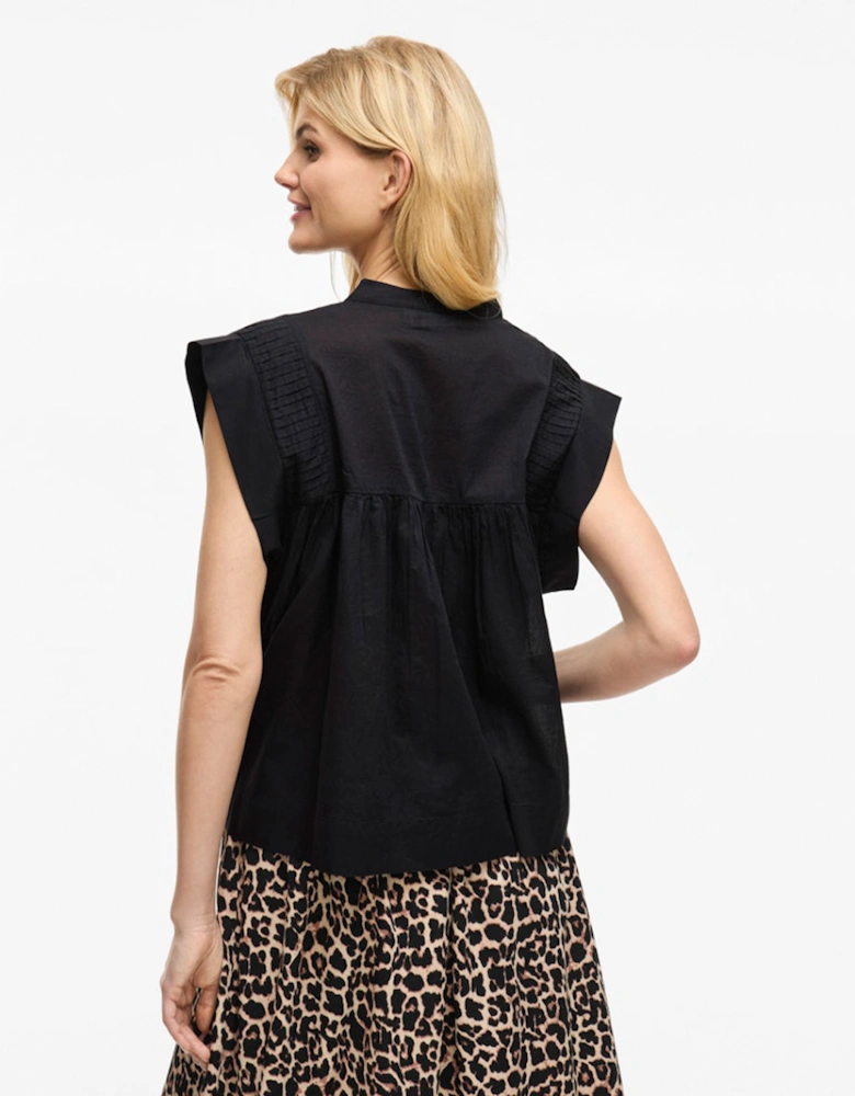 Women's Katinka Sleeveless Short Shirt Black Beauty