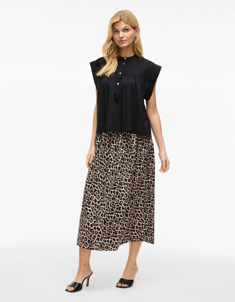 Women's Katinka Sleeveless Short Shirt Black Beauty