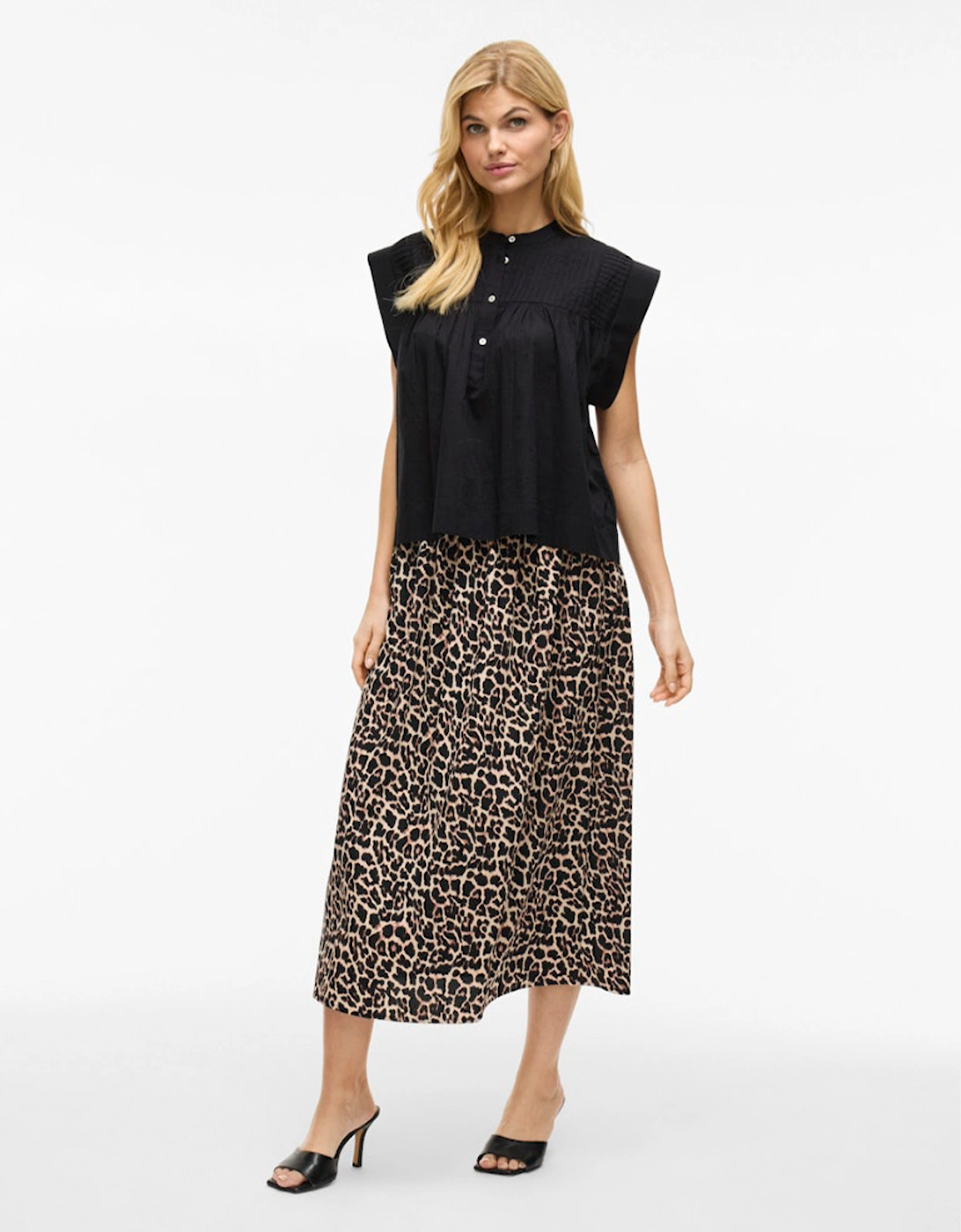 Women's Katinka Sleeveless Short Shirt Black Beauty