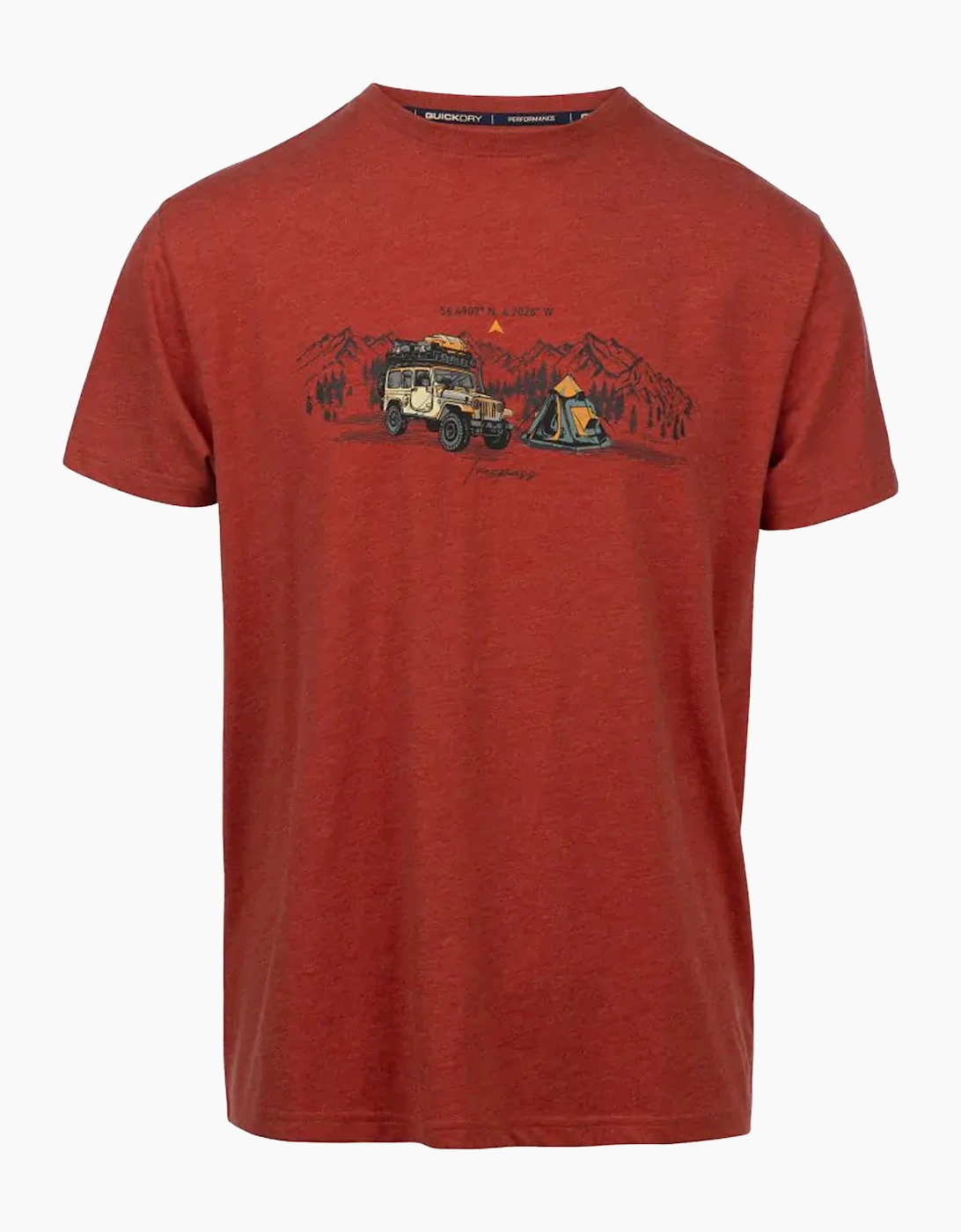 Men's Trespass Mens Horton T-Shirt - Red - Size: 40