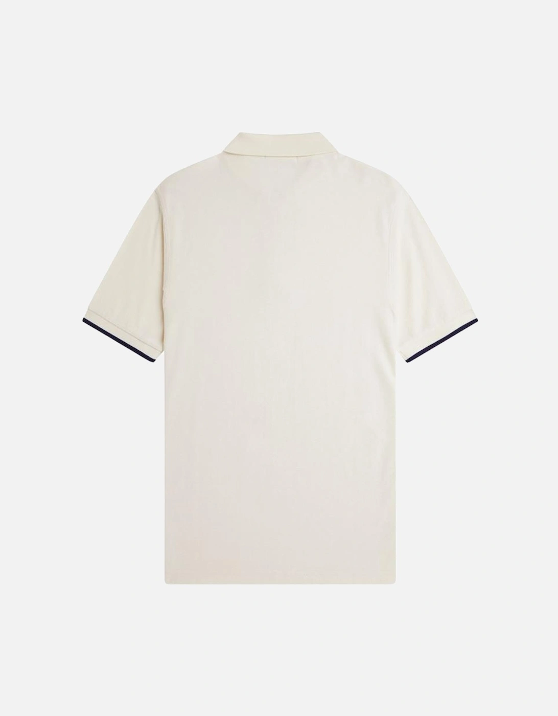 Crepe Pique Zip Neck Shirt - Ecru