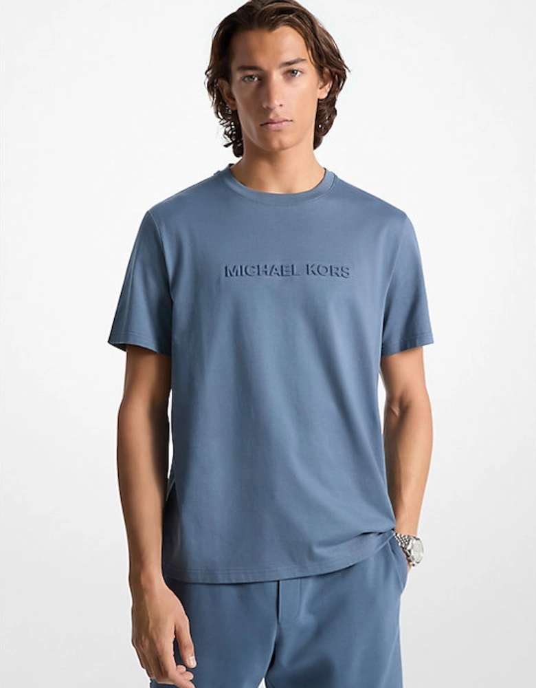 Logo Embossed Cotton T-Shirt