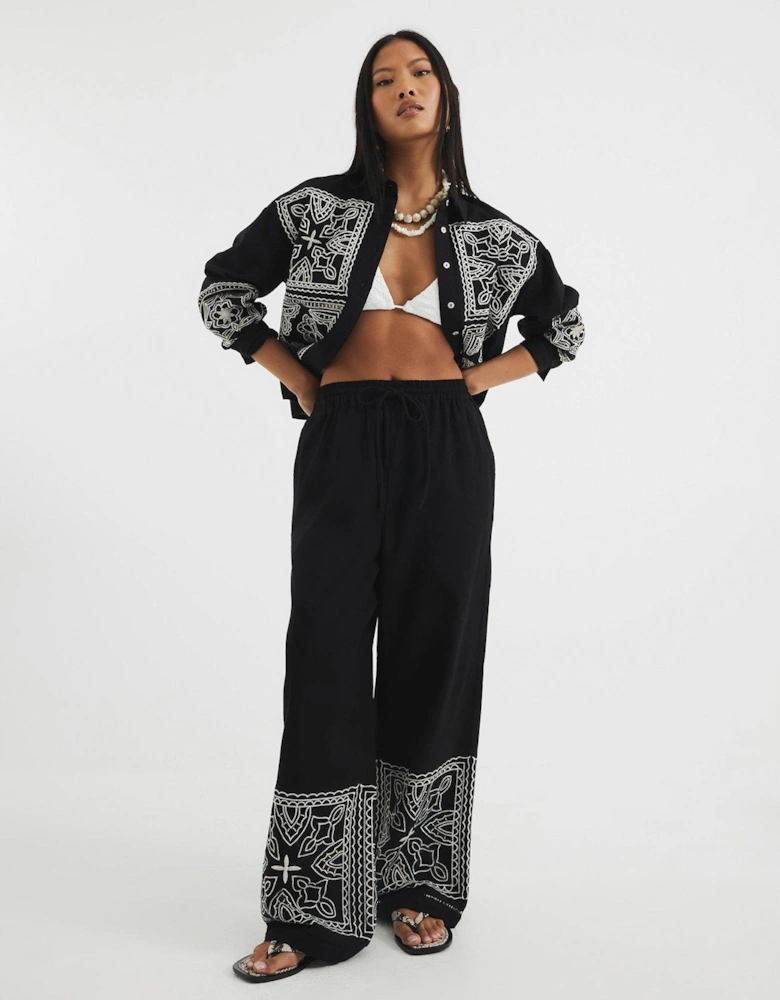 Cutwork Trouser - Black