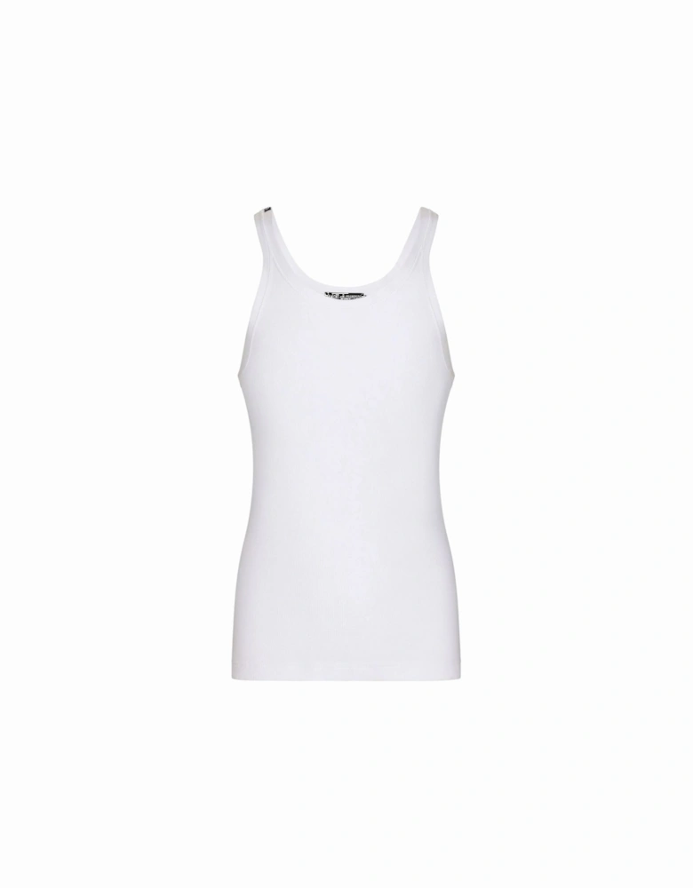 Branded Cotton Vest White