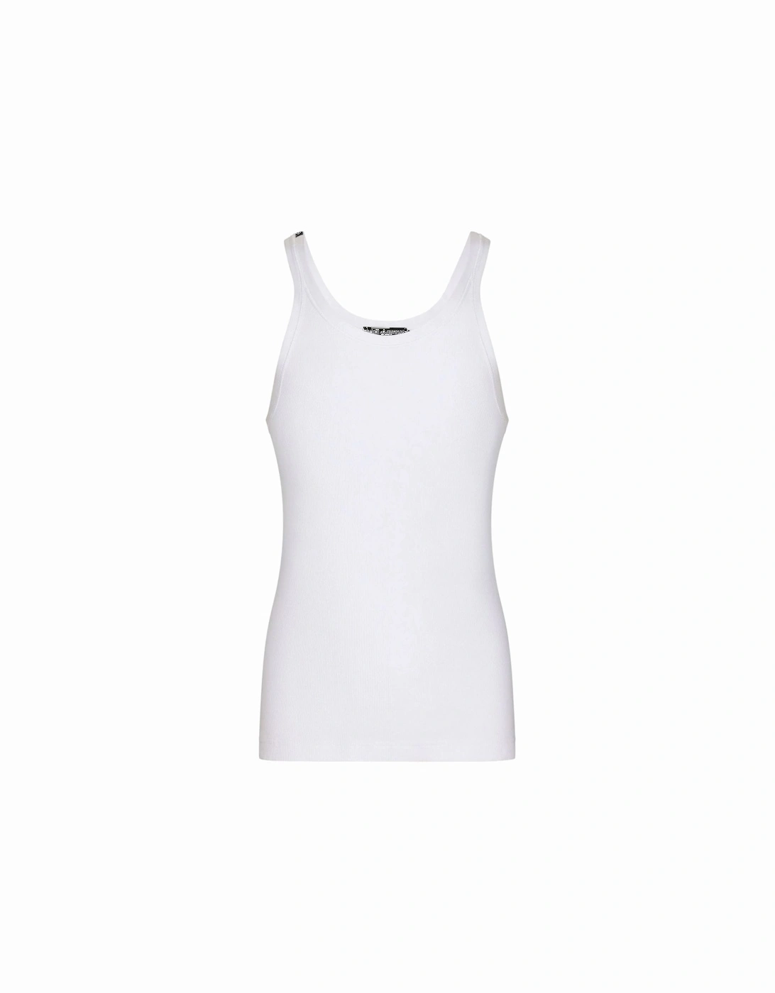 Branded Cotton Vest White, 6 of 5