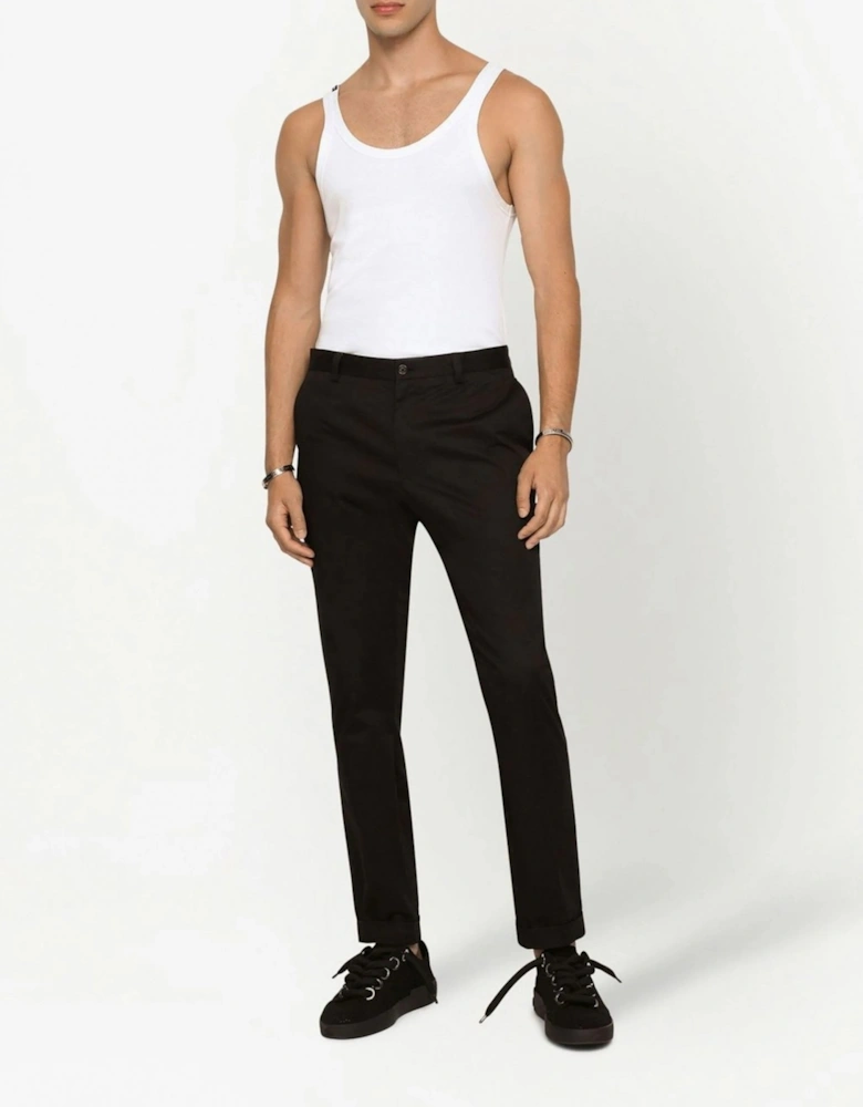Branded Cotton Vest White