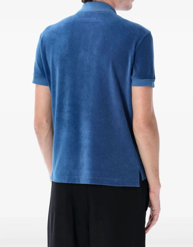 Towelling Polo Blue