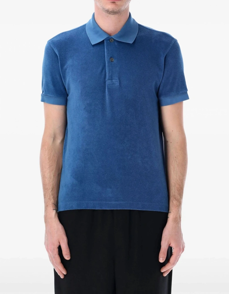 Towelling Polo Blue