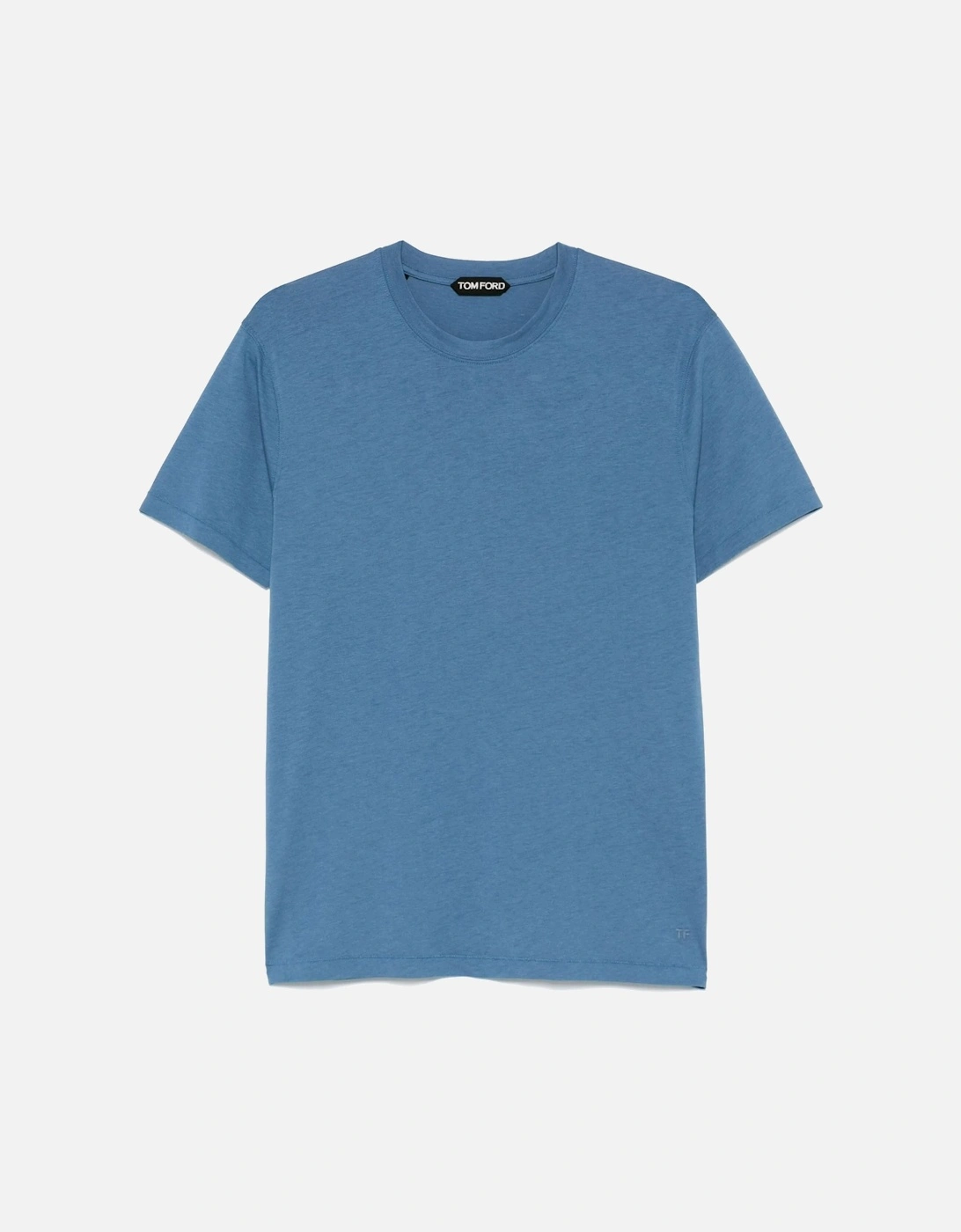Lyocell Cotton T Shirt Blue, 5 of 4