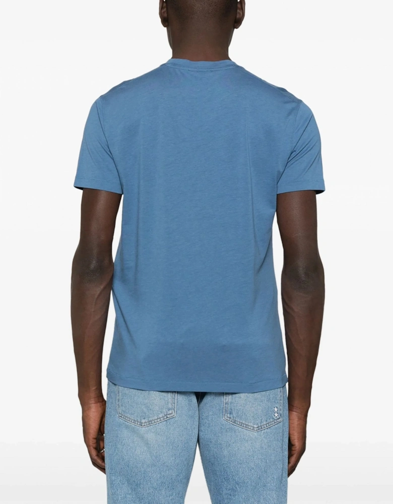 Lyocell Cotton T Shirt Blue