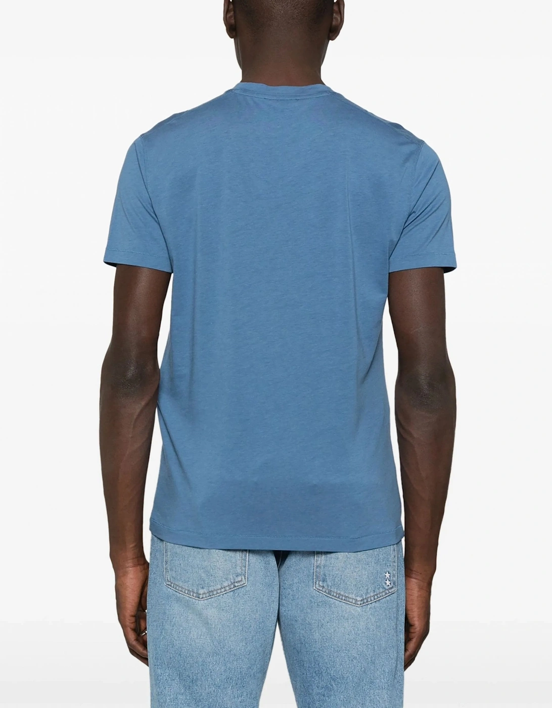 Lyocell Cotton T Shirt Blue