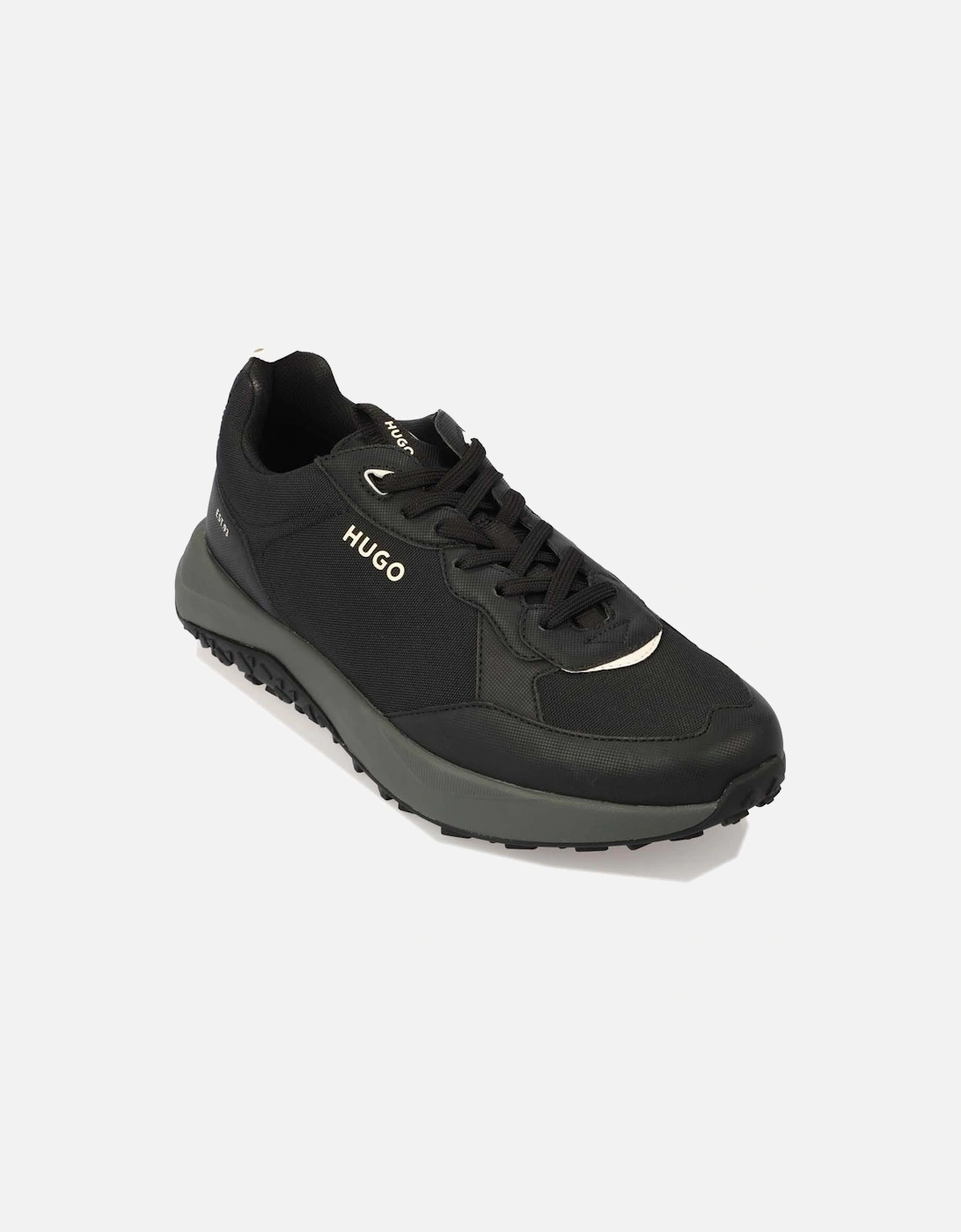 Logo Tape Trim Mixed-Material Trainers