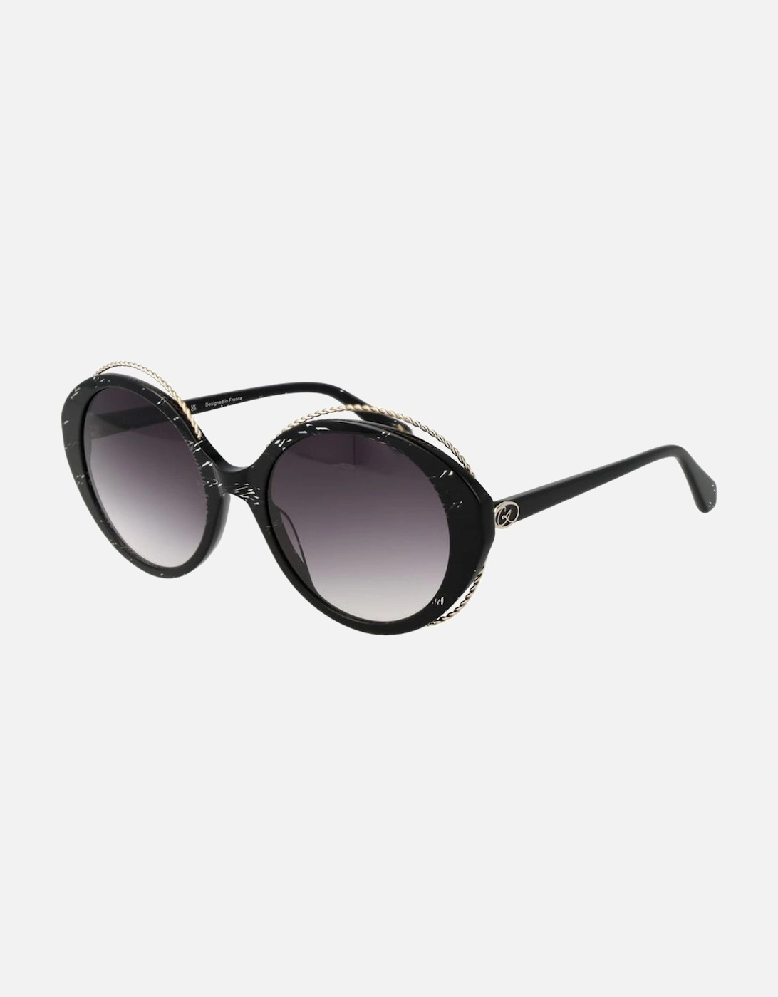 Oval Acetate Sunglasses with Gradient Lenses Women - Black, 4 of 3