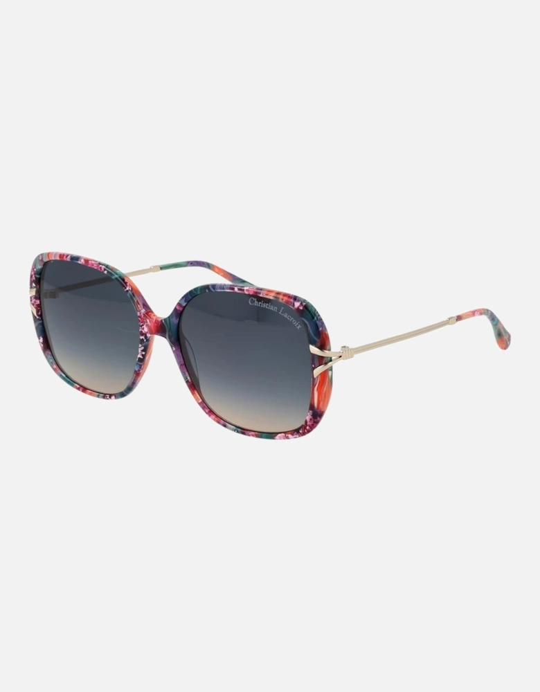 Square Acetate Sunglasses with Mirrored Gradient Lenses Women -