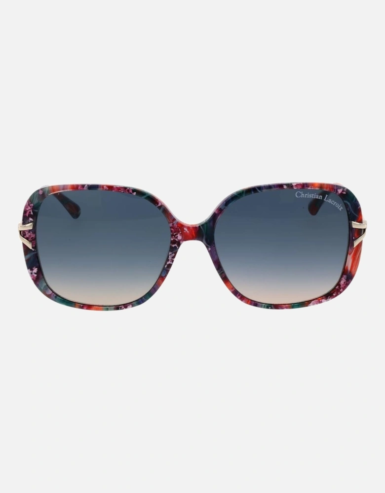 Square Acetate Sunglasses with Mirrored Gradient Lenses Women -