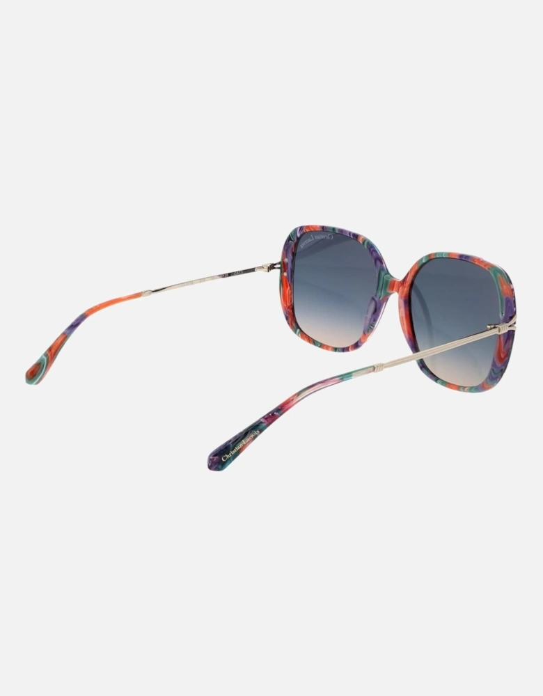 Square Acetate Sunglasses with Mirrored Gradient Lenses Women -