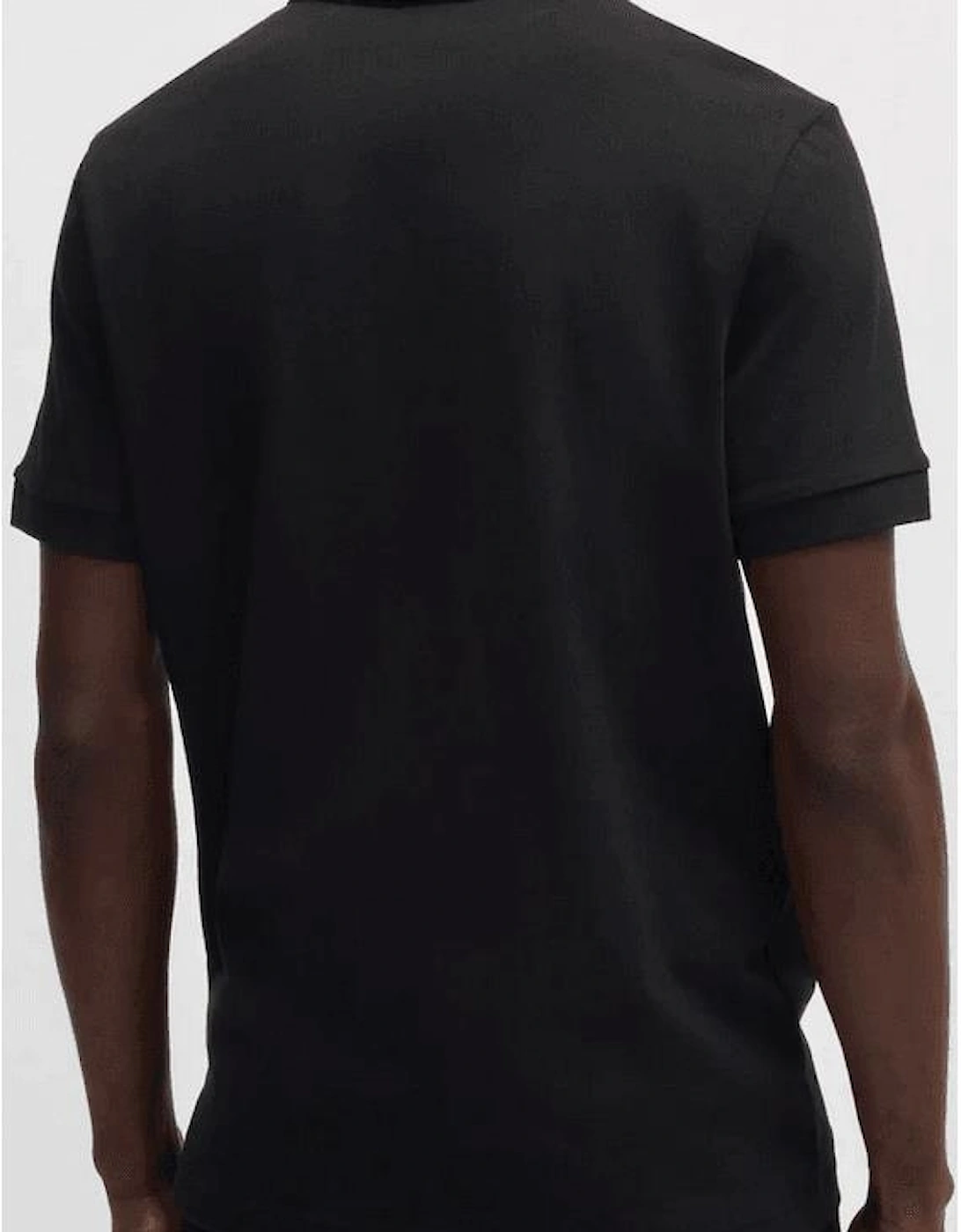 Passerzip Slim Fit Zip Up Black Polo Shirt