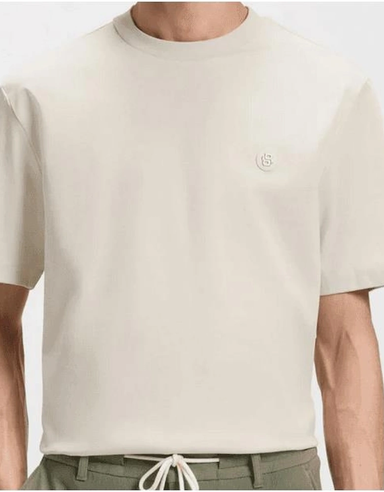 C-Taut 01 Logo Slim Fit Beige T-Shirt