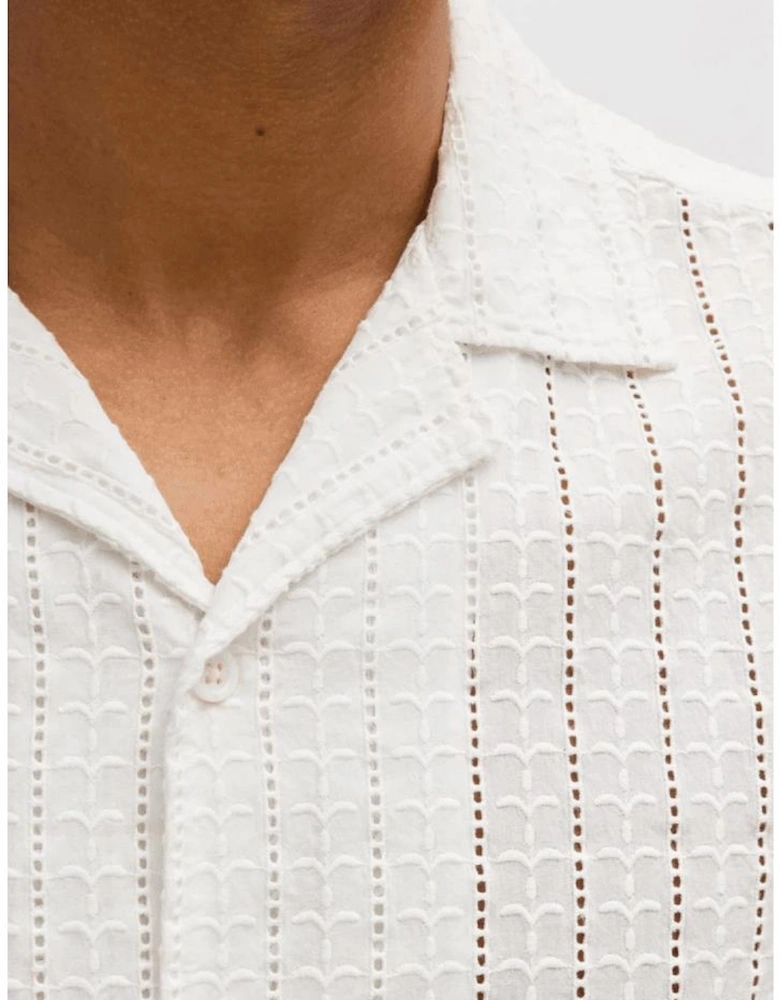 C-Lars Camp Collar Relaxed Fit White Shirt