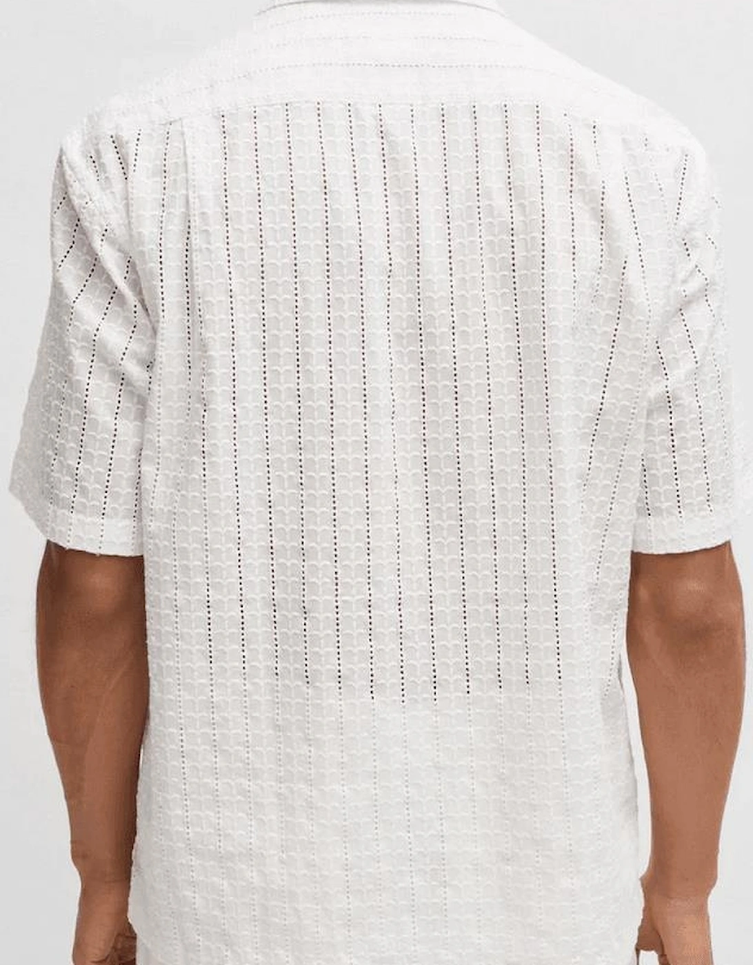 C-Lars Camp Collar Relaxed Fit White Shirt