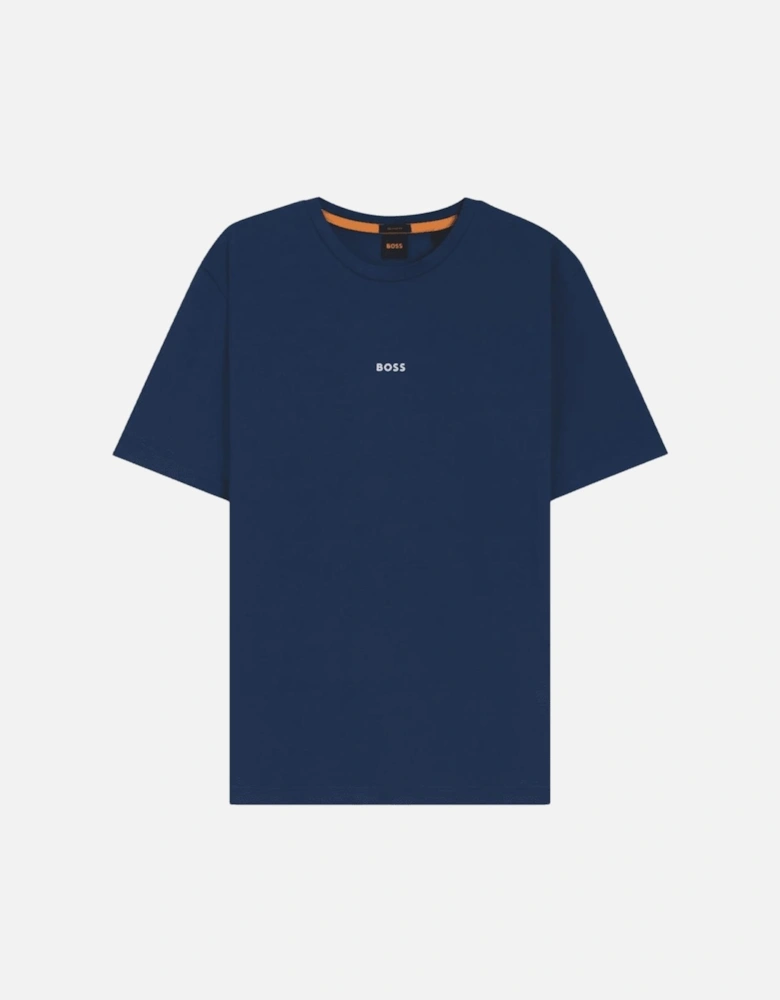 T-Chup Logo Print Relaxed Fit Navy T-Shirt