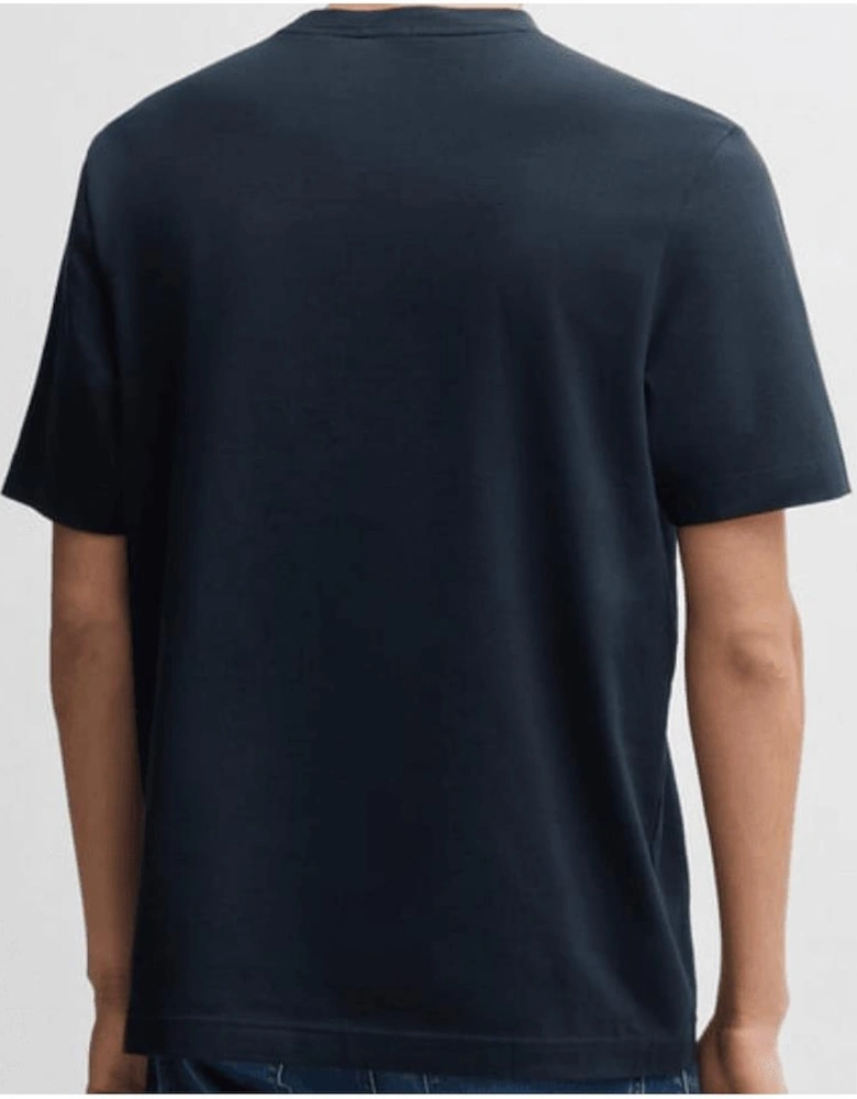 T-Chup Logo Print Relaxed Fit Navy T-Shirt