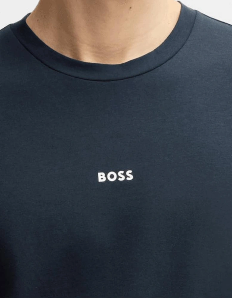 T-Chup Logo Print Relaxed Fit Navy T-Shirt