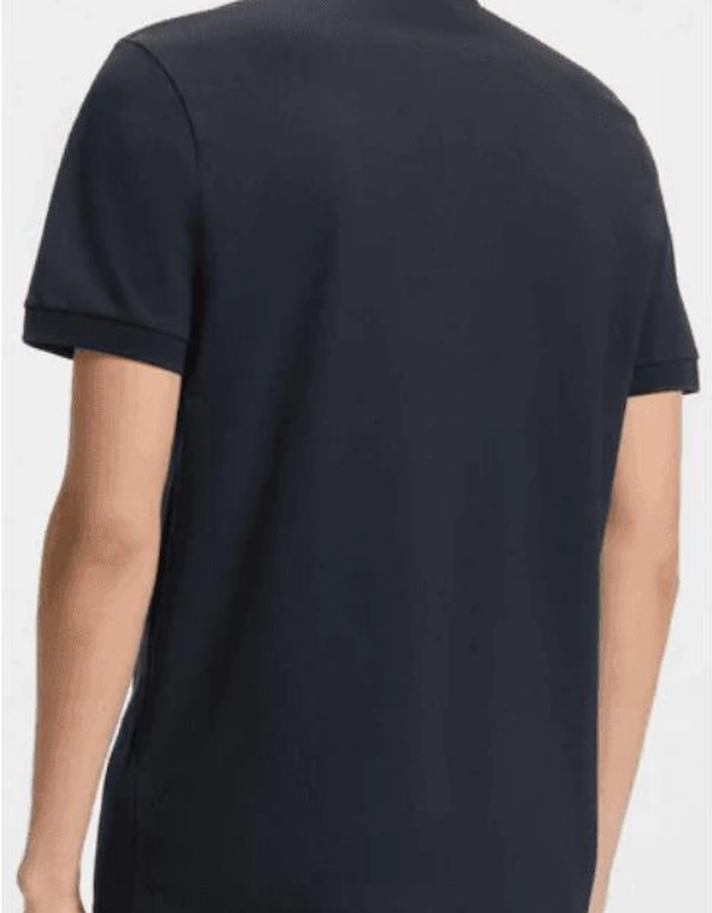 Passerzip Slim Fit Zip Up Navy Polo Shirt
