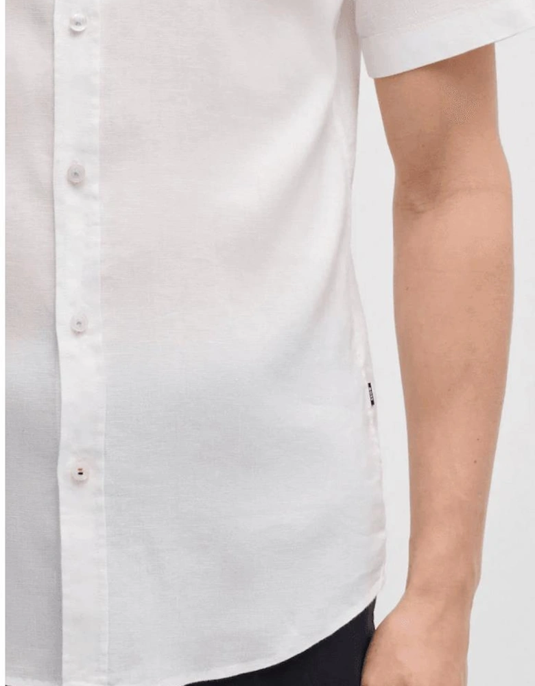 C-Roan Linen Slim Fit White Shirt
