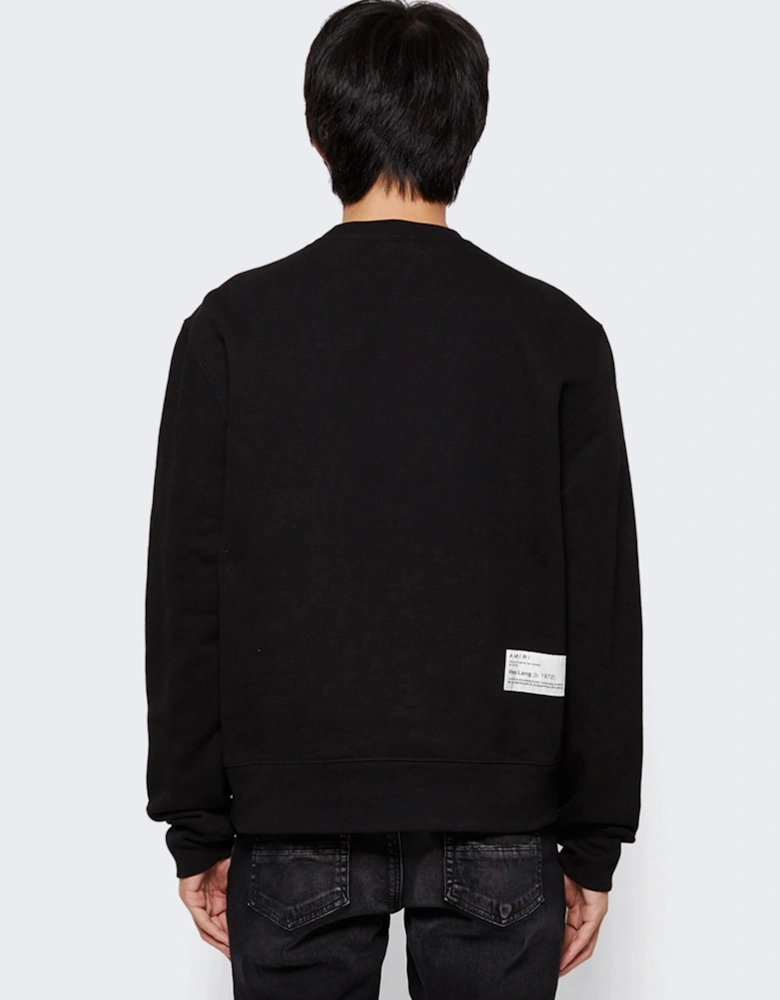 X WES LANG CHECKER SKULL CREW NECK SWEATER BLACK