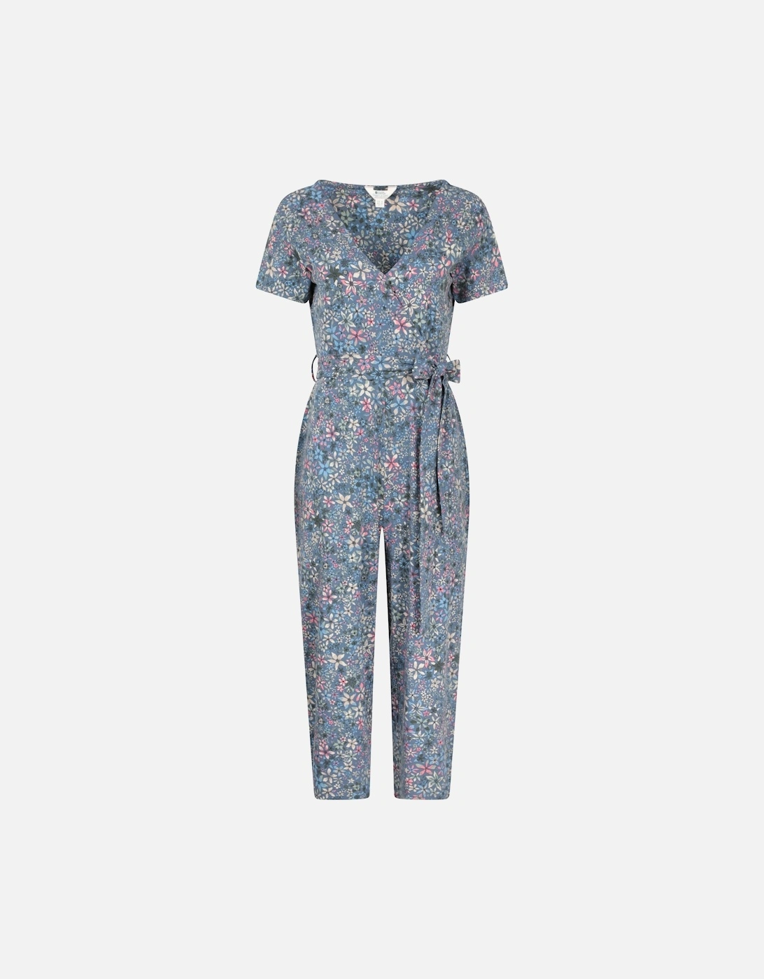 Womens/Ladies Santorini Floral Wrap Jumpsuit, 5 of 4
