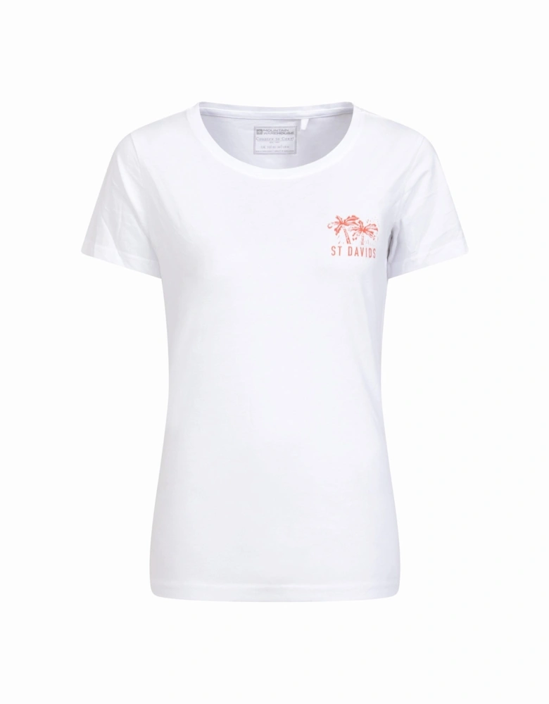Womens/Ladies St Davids Printed Organic T-Shirt