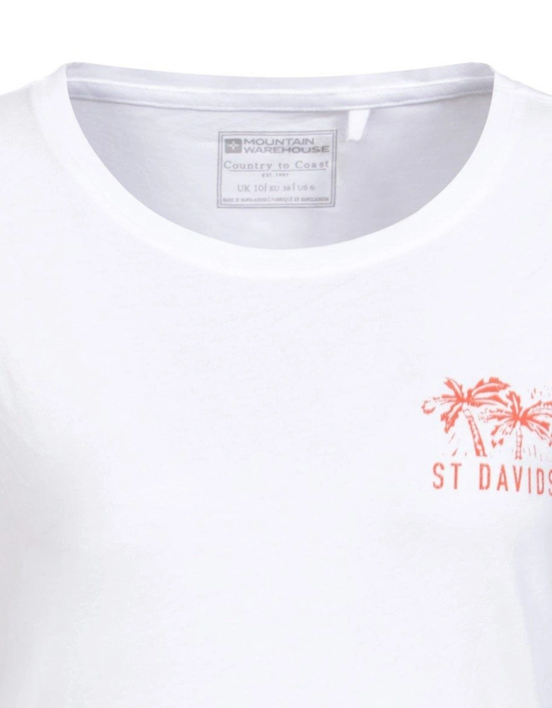 Womens/Ladies St Davids Printed Organic T-Shirt