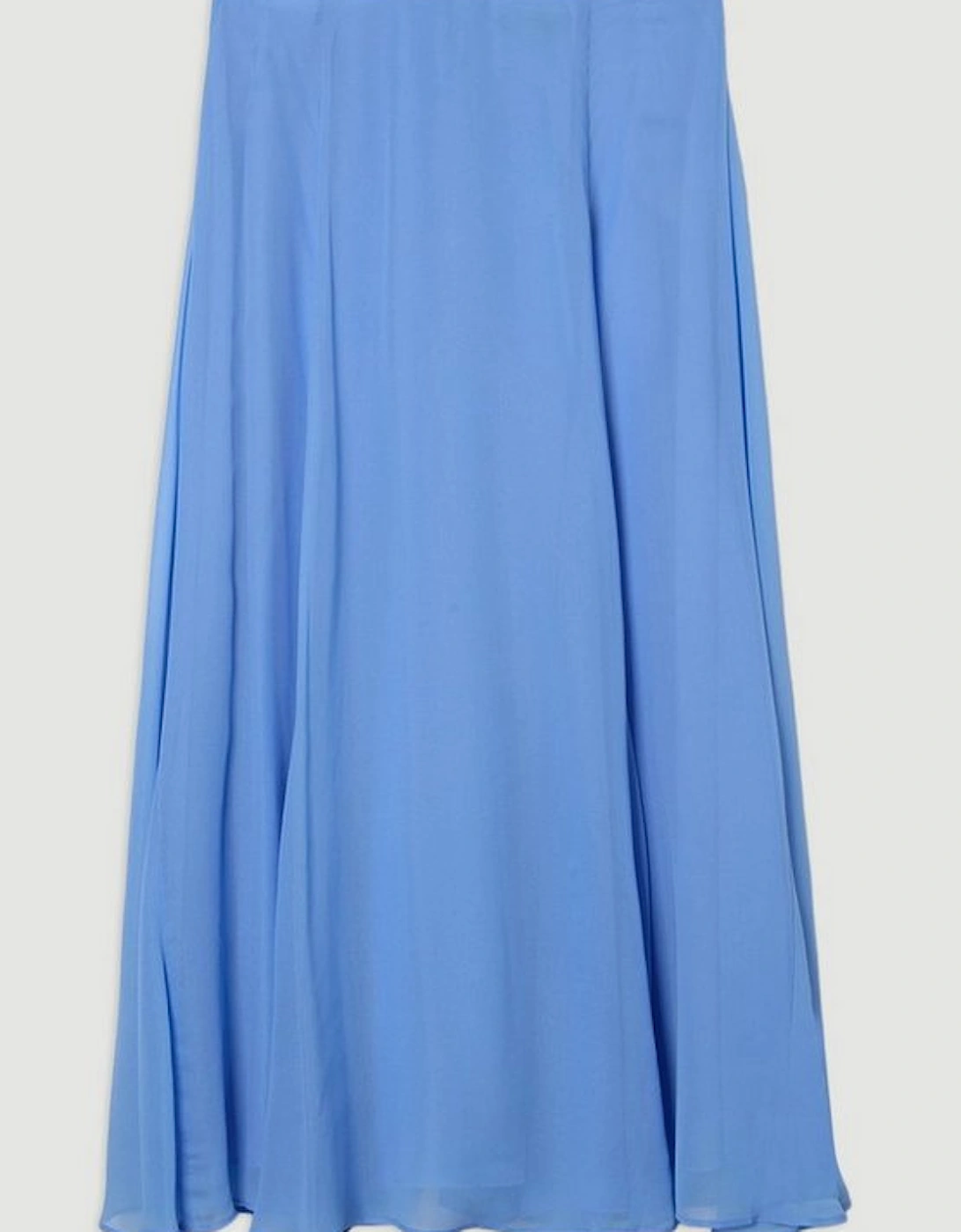 Sheer Viscose Georgette Woven Maxi Skirt