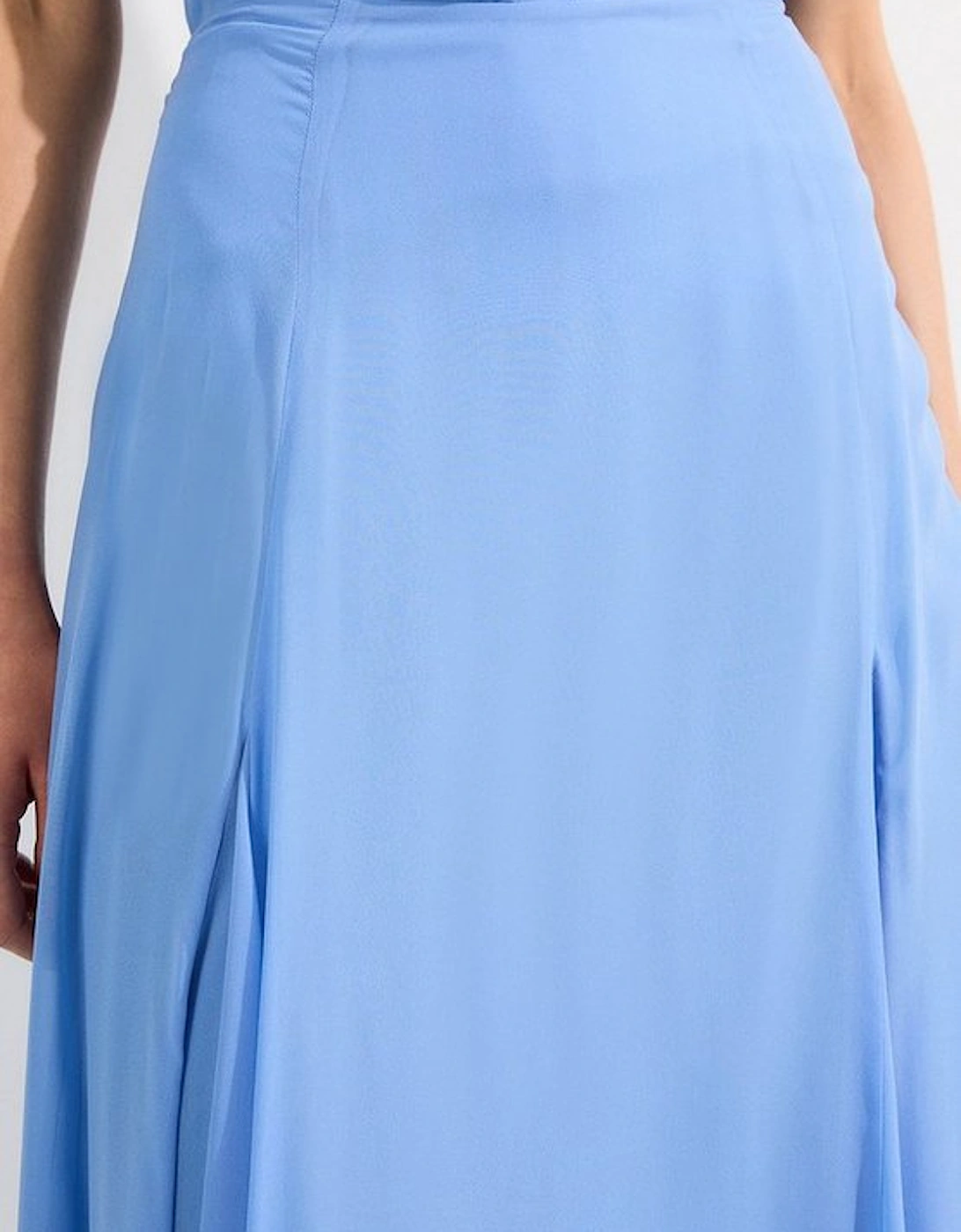 Sheer Viscose Georgette Woven Maxi Skirt