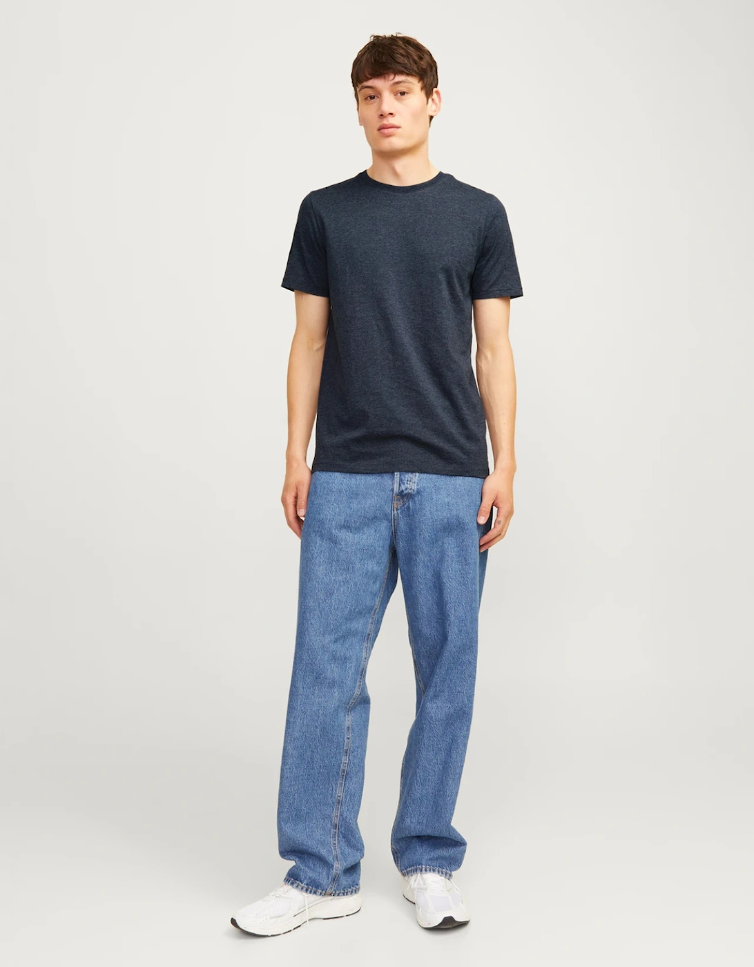 Essentials Short Sleeve Tee Navy Blazer Melange