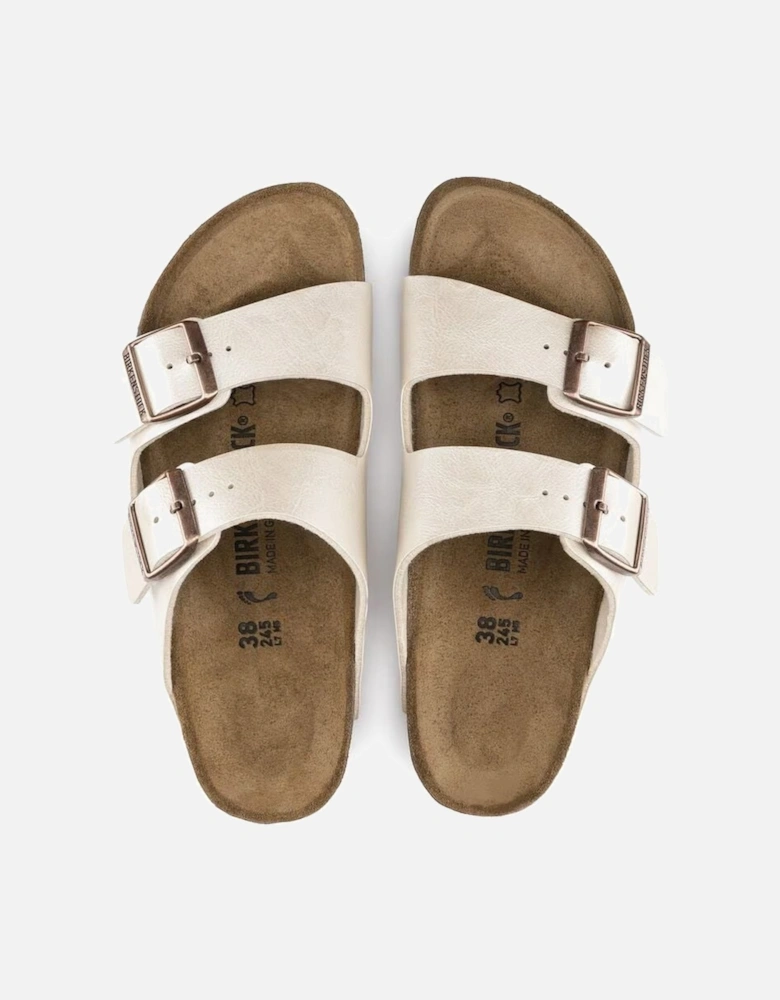 Birkenstock Women's Arizona Birko-Flor Graceful Pearl White