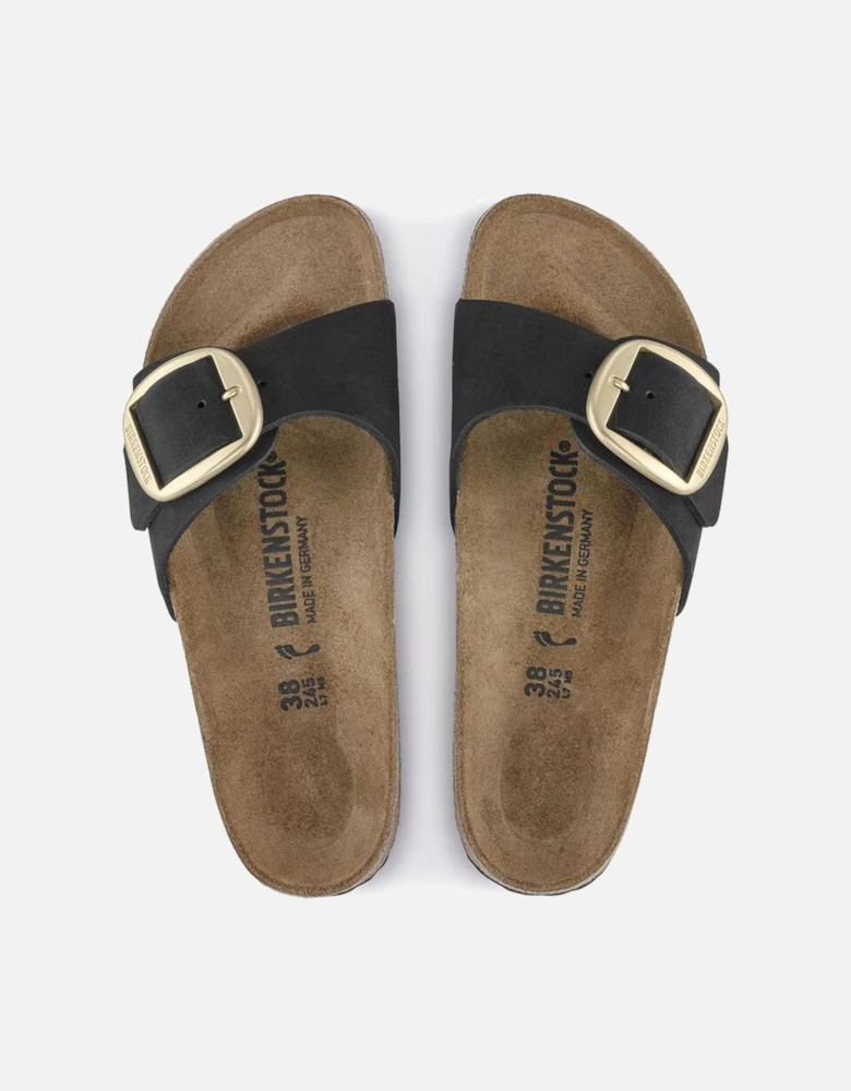 Birkenstock Women's Madrid Big Buckle Nubuck Leather Black